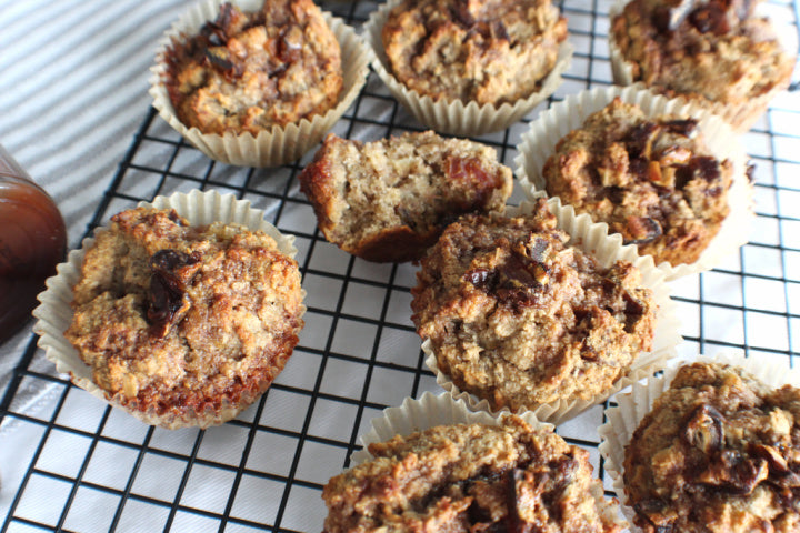 Gooey Salted Caramel Muffins