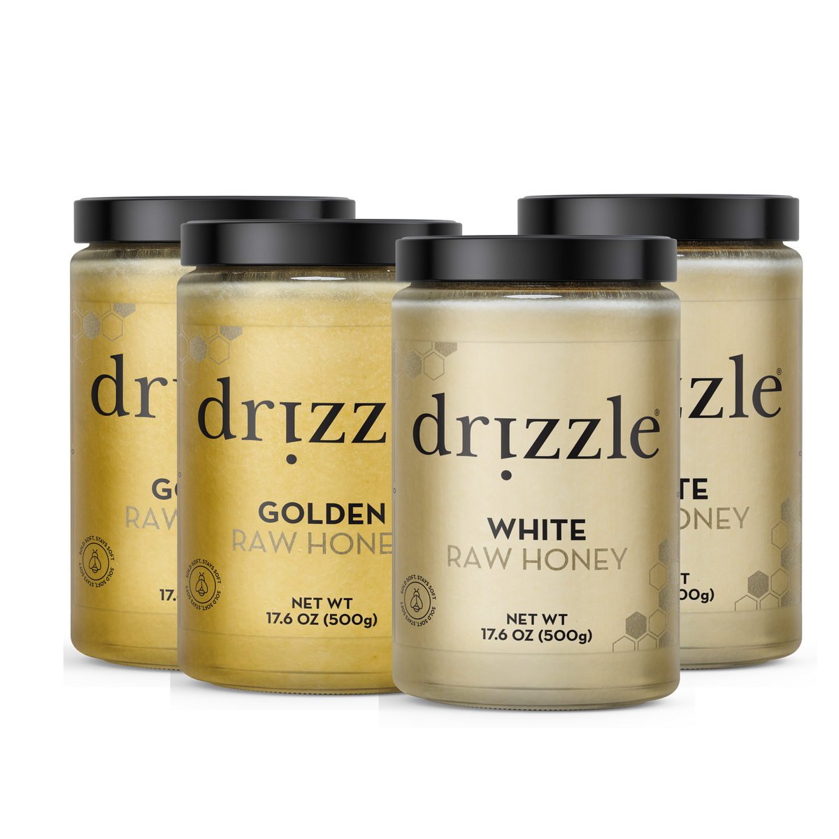 Golden & White Raw Honey (US 4 Pack)