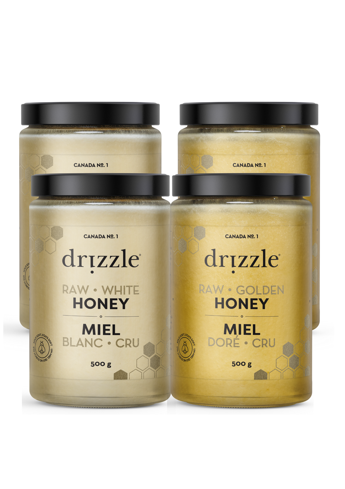Golden & White Raw Honey (4 Pack)