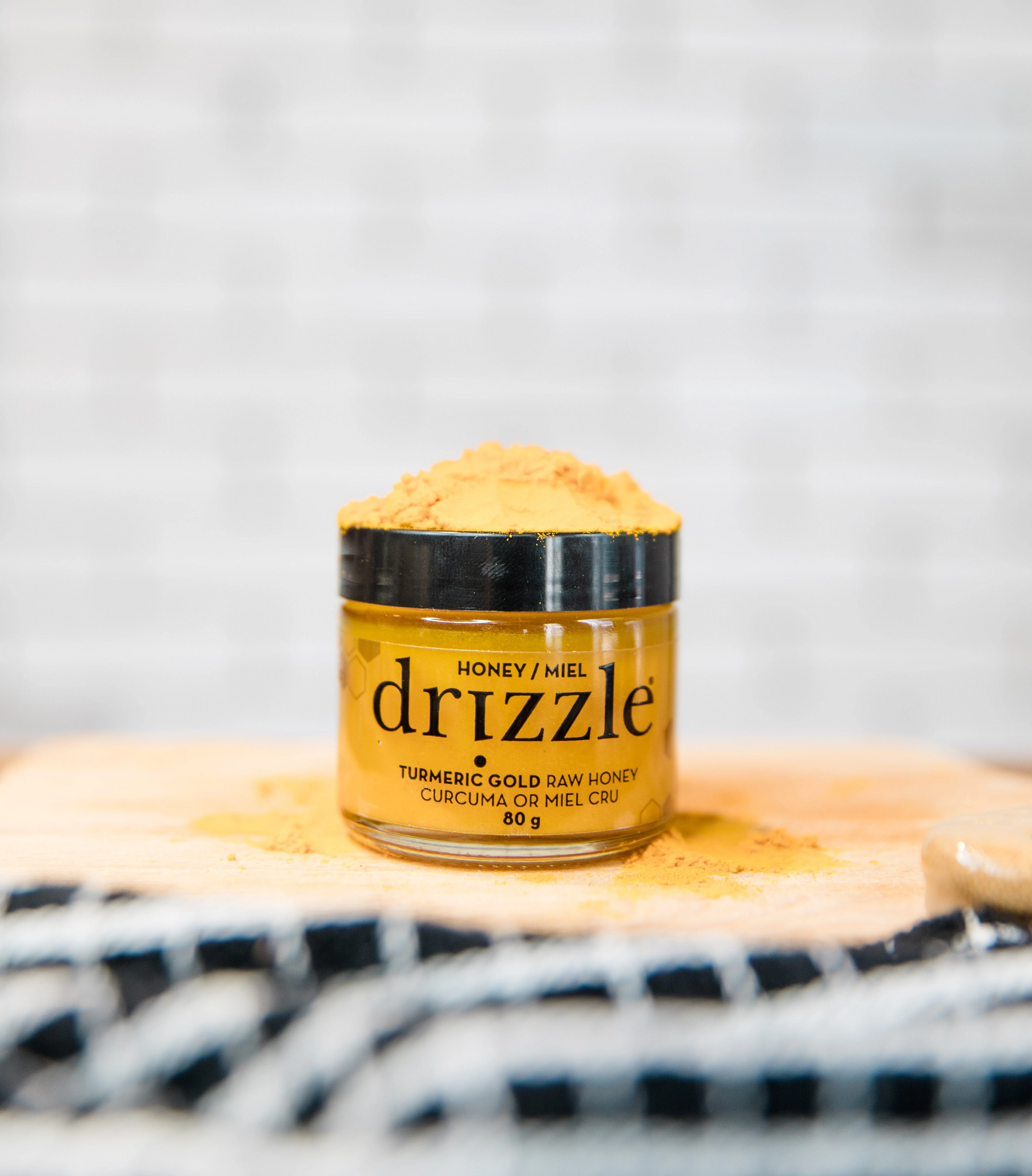 mini jar of Turmeric Gold raw honey