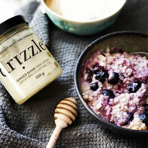 Ginger Shine raw honey with oatmeal